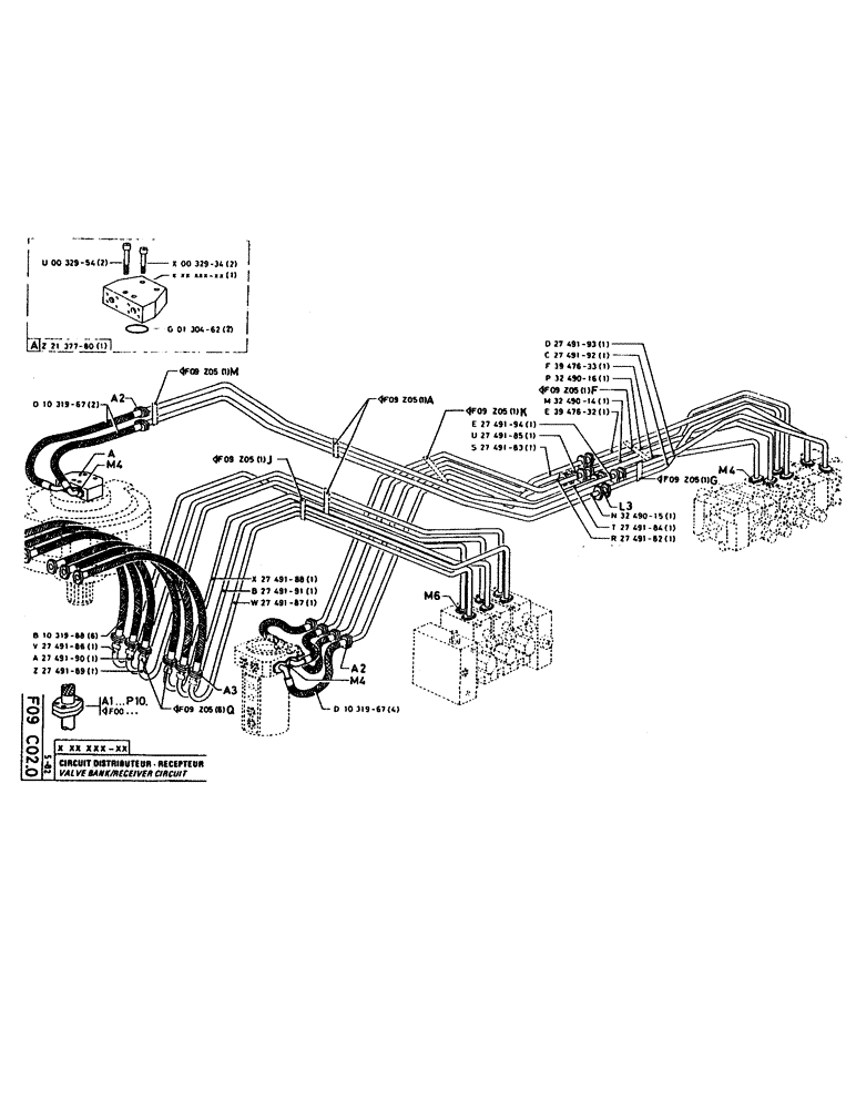 Схема запчастей Case 160CL - (102) - VALVE BANK/RECEIVER CIRCUIT (07) - HYDRAULIC SYSTEM