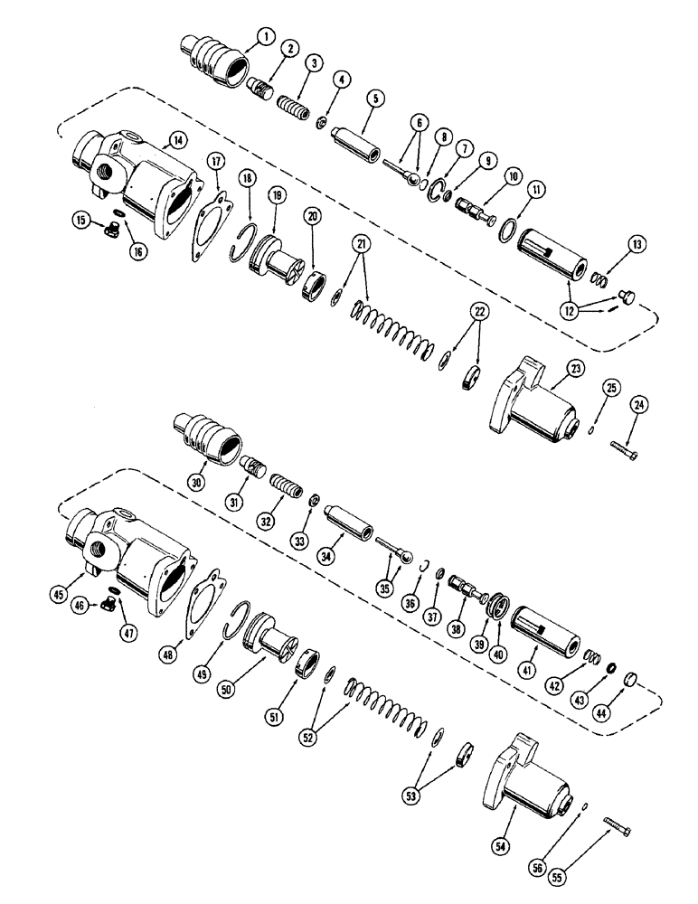 Схема запчастей Case W10 - (114) - HYDRAULIC BRAKE CYLINDER, 1ST USED LOADER SN 9803813 (07) - BRAKES