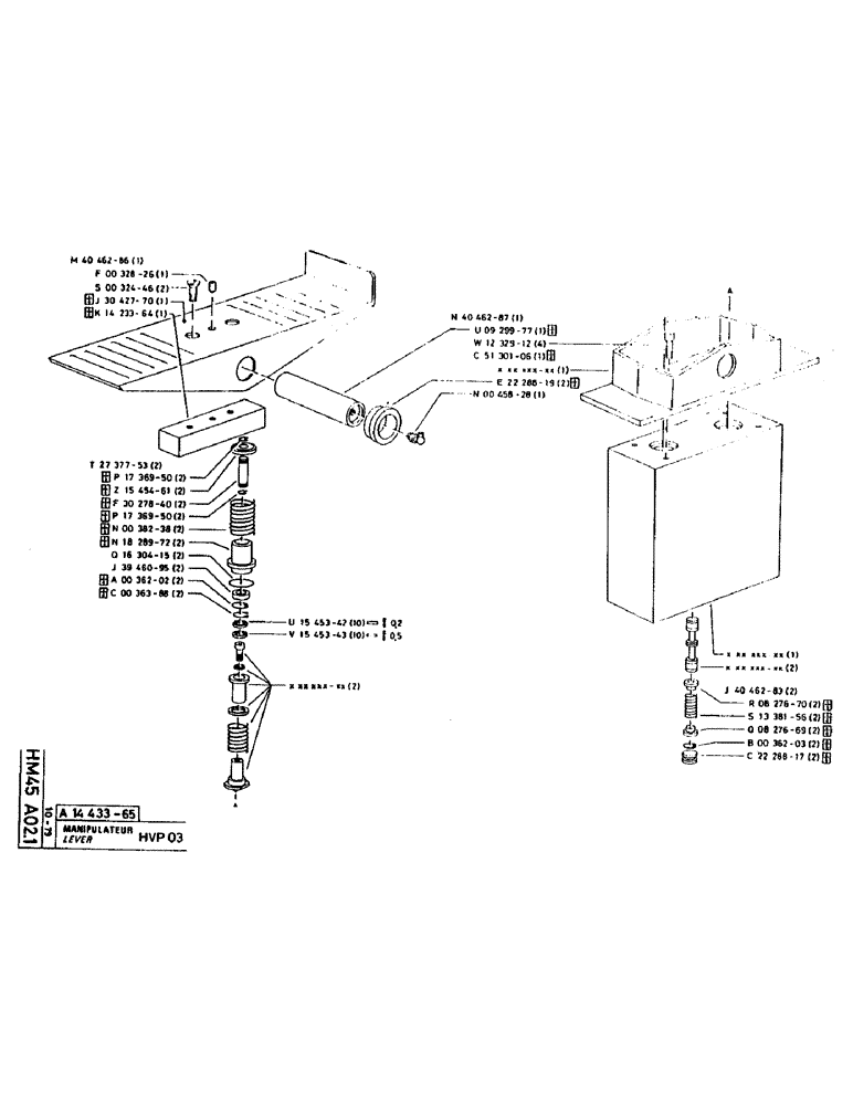 Схема запчастей Case 160CL - (203) - LEVER (07) - HYDRAULIC SYSTEM