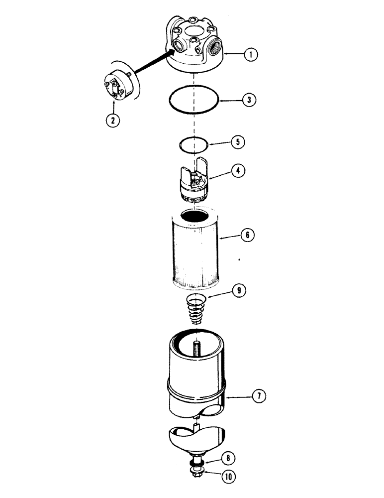 Схема запчастей Case 50 - (8-148) - HYDRAULIC OIL FILTER (08) - HYDRAULICS