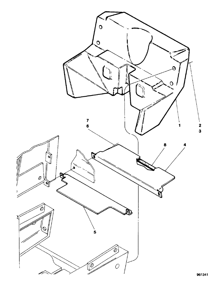 Схема запчастей Case 580G - (34) - FRONT COUNTERWEIGHT 