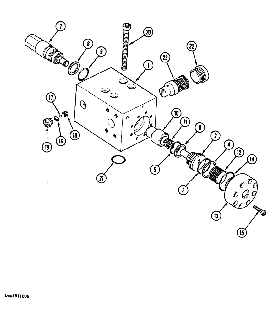 Схема запчастей Case 688 - (8-176) - LOAD HOLDING VALVE, WITH ARM CYLINDERS (08) - HYDRAULICS