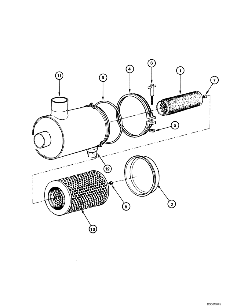 Схема запчастей Case 865 - (02.08A[00]) - AIR CLEANER - ASSEMBLY (SN N5AF04004 - ) (02) - ENGINE