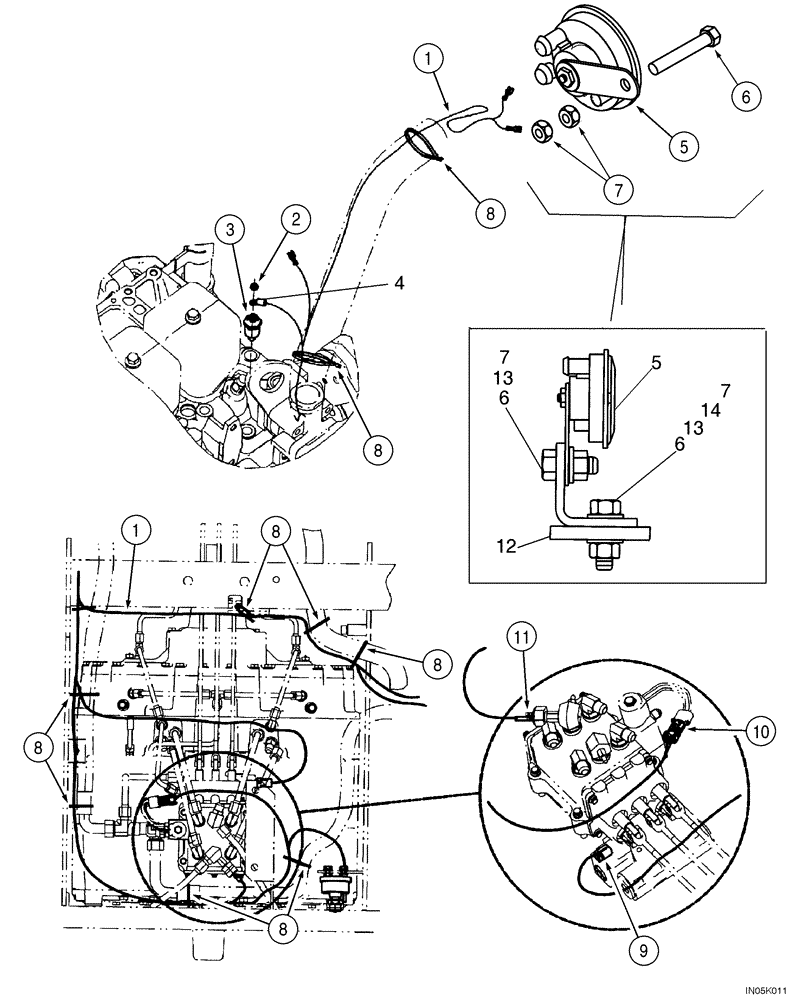 Схема запчастей Case 1150H_IND - (04-12) - HARNESSES - FRONT AND REAR (04) - ELECTRICAL SYSTEMS