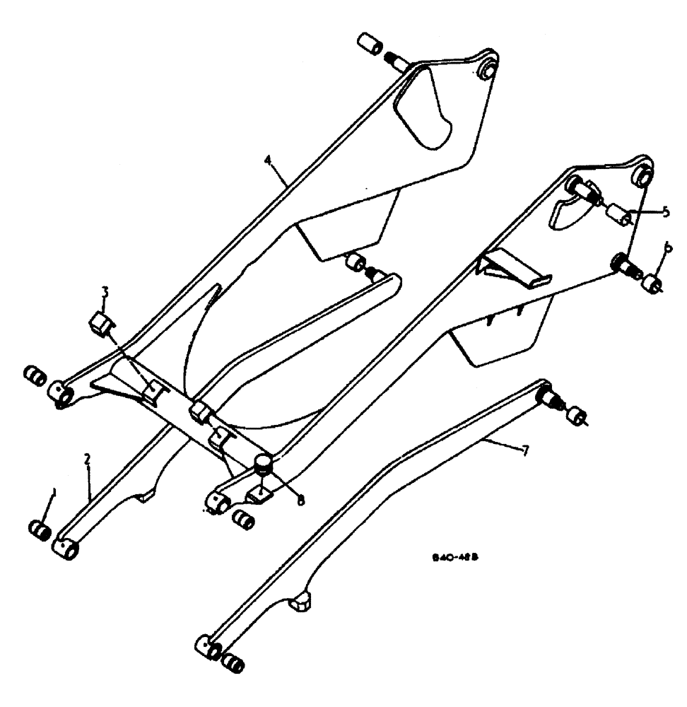 Схема запчастей Case 500 - (17-006) - HIGH LIFT BOOM ATTACHMENT No Description