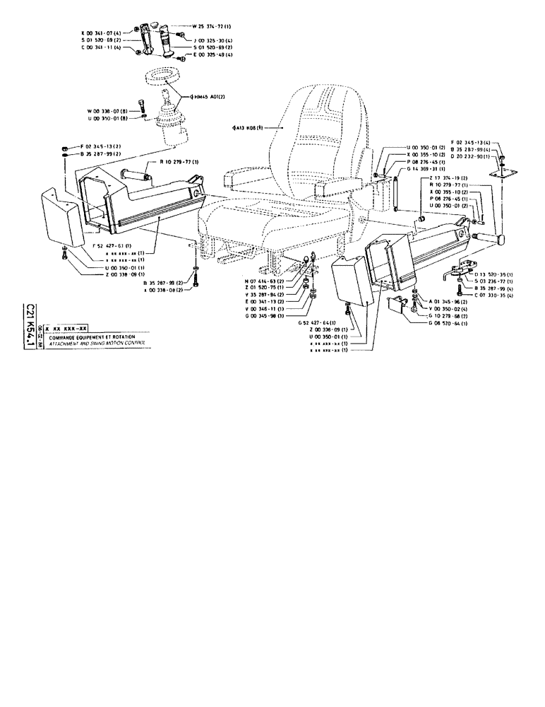 Схема запчастей Case 90BCL - (146) - ATTACHMENT AND SWING MOTION CONTROL (05) - UPPERSTRUCTURE CHASSIS