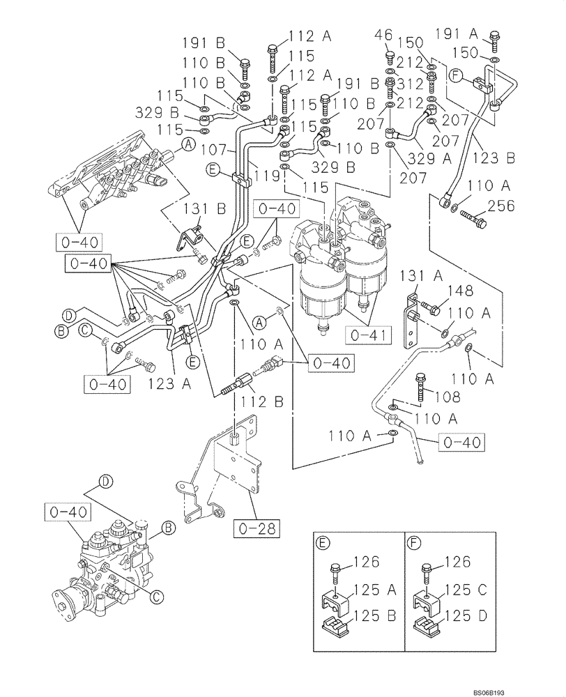 Схема запчастей Case CX700 - (03-042-01[01]) - FUEL SYSTEM (03) - FUEL SYSTEM