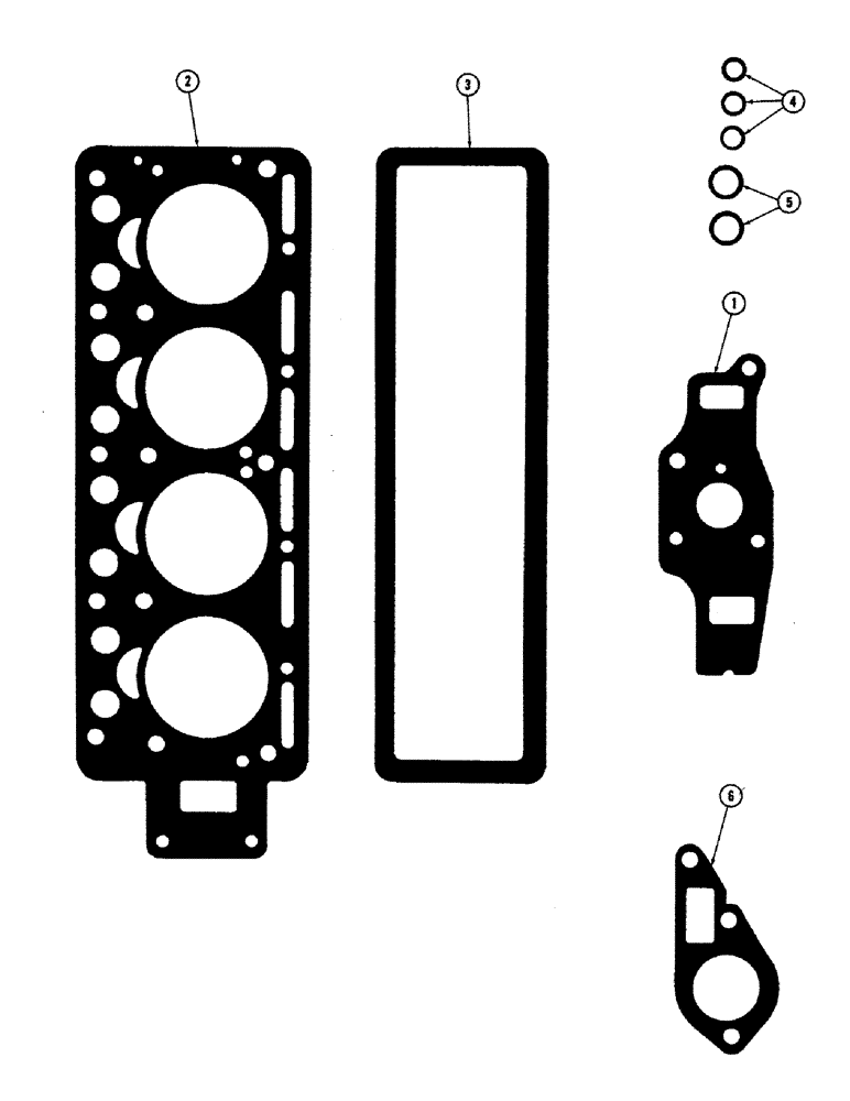 Схема запчастей Case 800 - (018) - DIESEL ENGINE INSTALLATION, VALVE GRINDING GASKET KIT (01) - ENGINE