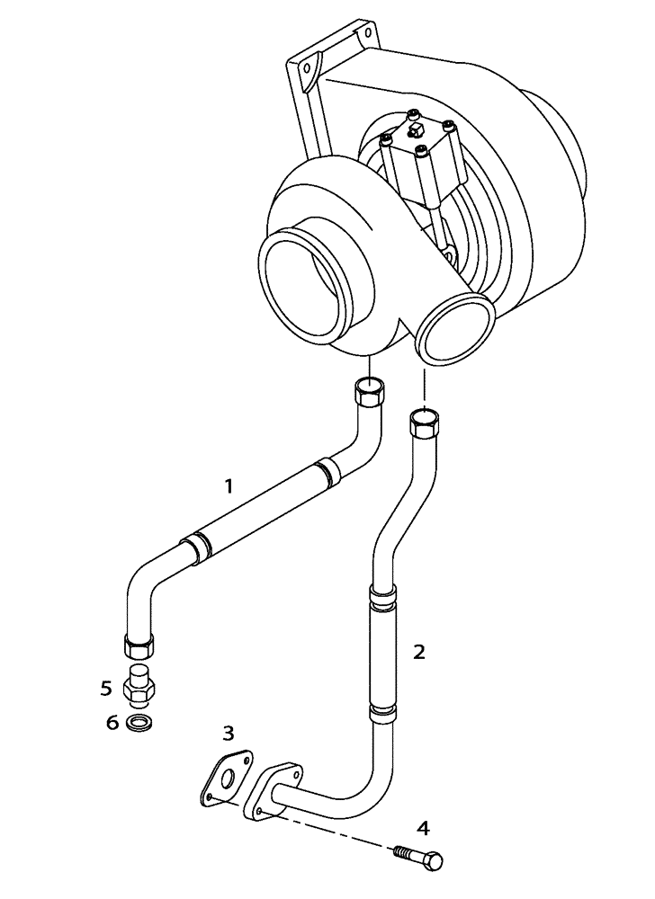 Схема запчастей Case 340 - (01A16000161[001]) - ENGINE - LUBRICATION SYSTEM (01) - ENGINE