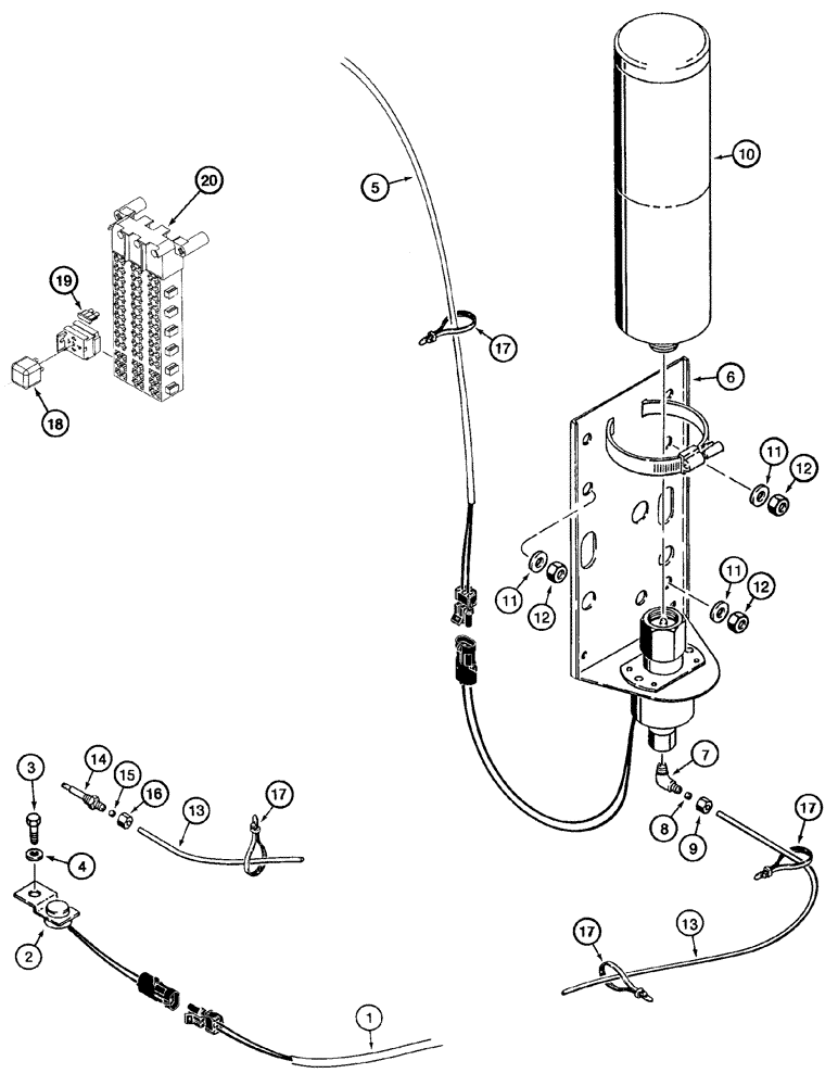 Схема запчастей Case 921C - (04-44) - COLD START SYSTEM (04) - ELECTRICAL SYSTEMS