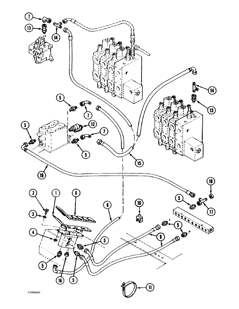 Схема запчастей Case 688BCK - (8E-10) - CIRCUIT - HAMMER, 688B CK (120301-) (07) - HYDRAULIC SYSTEM