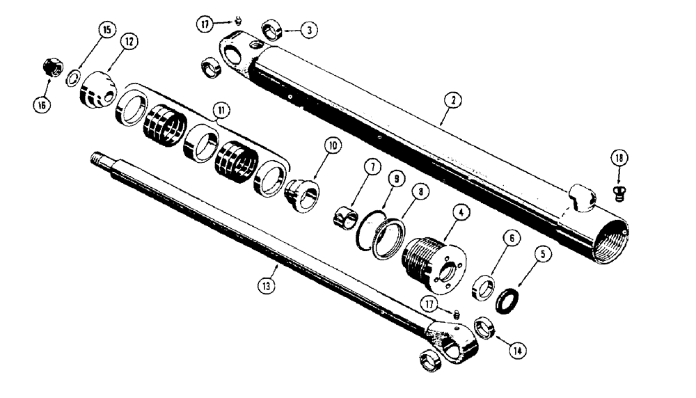 Схема запчастей Case 32S - (139C) - G32598 BUCKET CYLINDER, 3-1/2" I.D. X 27-1/4" STROKE 