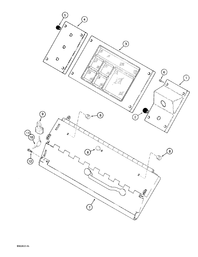 Схема запчастей Case 580SK - (4-30) - SIDE INSTRUMENT PANEL AND COVERS (04) - ELECTRICAL SYSTEMS