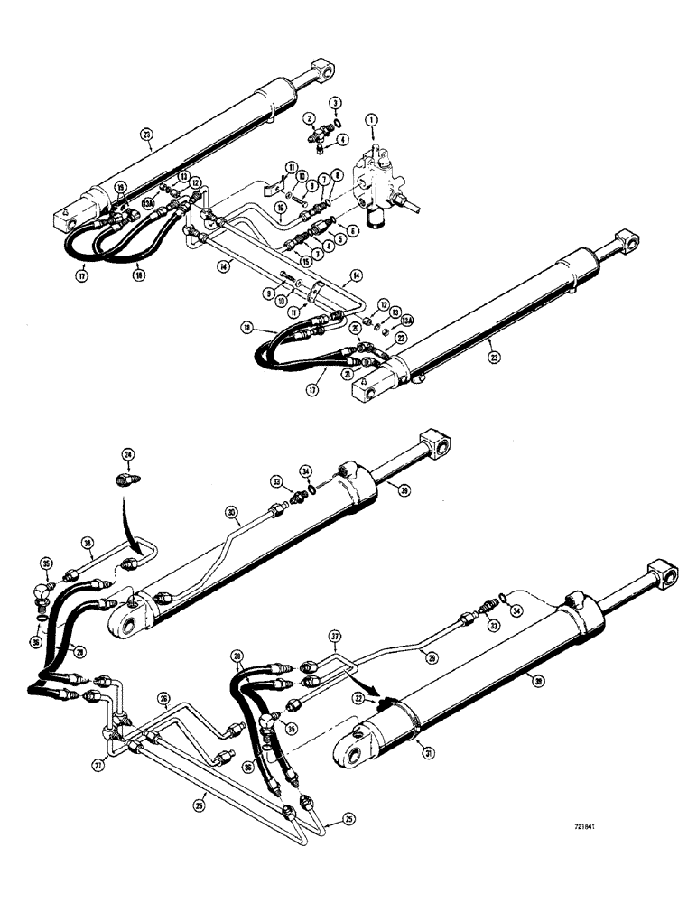 Схема запчастей Case 1530 - (070) - LIFT ARM HYDRAULICS (08) - HYDRAULICS