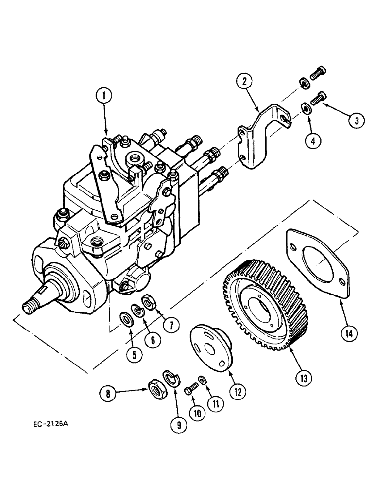 Схема запчастей Case 380B - (3-70) - FUEL INJECTION PUMP (03) - FUEL SYSTEM