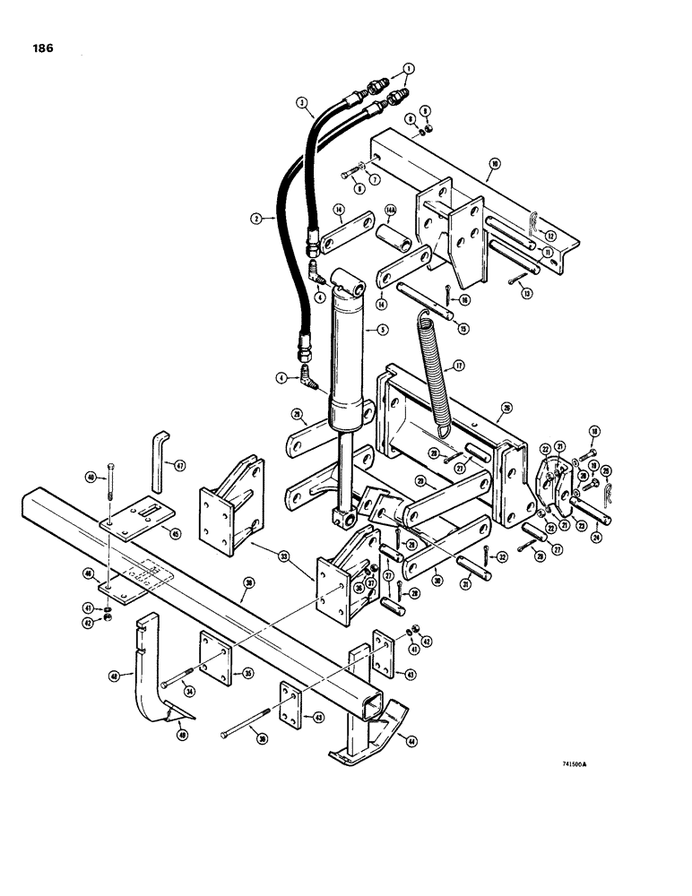 Схема запчастей Case 1830 - (186) - SCARIFIER (89) - TOOLS