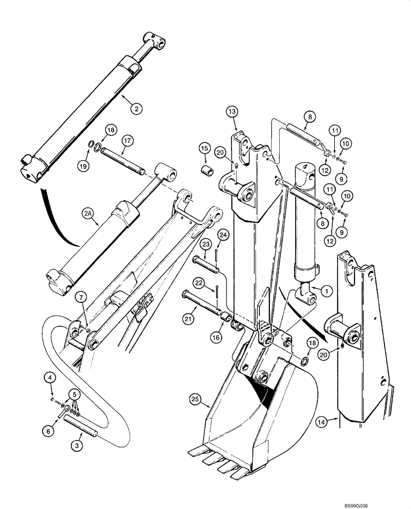 Схема запчастей Case 1845C - (09-73) - BACKHOE - DIPPER, D100, D100XR (NORTH AMERICA) (09) - CHASSIS/ATTACHMENTS