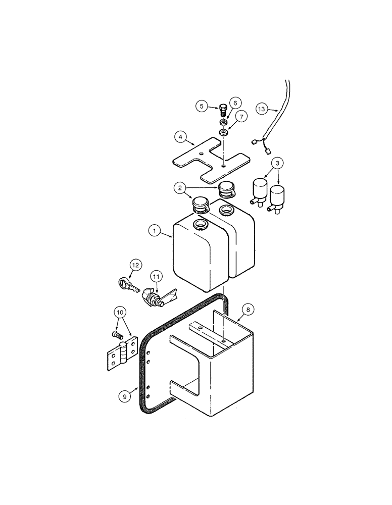 Схема запчастей Case 885 AWD - (09-096[01]) - RESERVOIR - ASSEMBLY (09) - CHASSIS