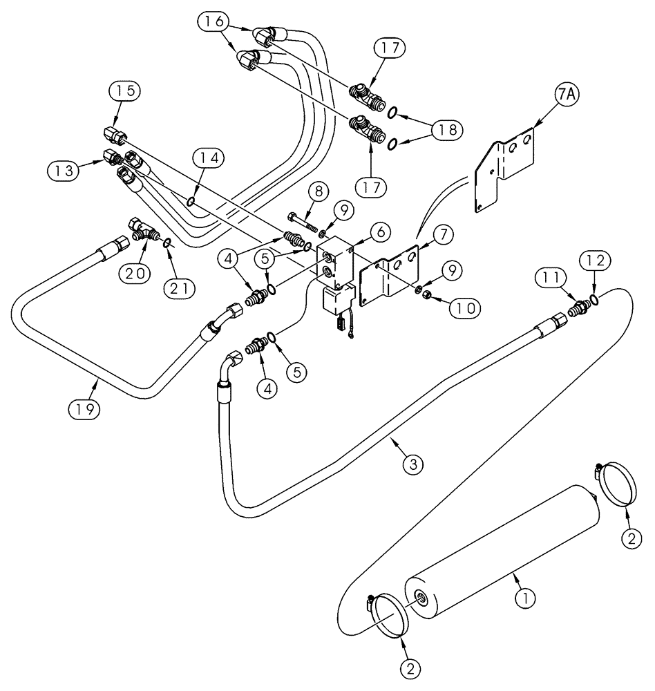 Схема запчастей Case 85XT - (08-09) - HYDRAULICS RIDE CONTROL (08) - HYDRAULICS