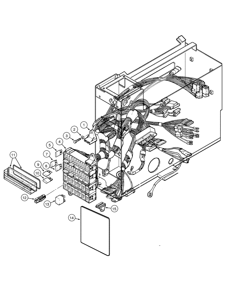 Схема запчастей Case 885 - (04-20[01]) - ELECTRIC SYSTEM - RELAYS AND FUSES (04) - ELECTRICAL SYSTEMS