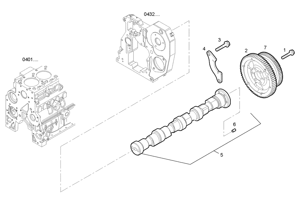 Схема запчастей Case F4GE9454K J604 - (1250.031) - TIMING PARTS 