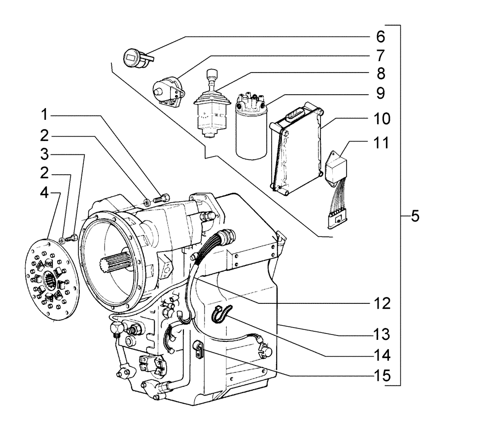 Схема запчастей Case 885B - (06-03[01]) - TRANSMISSION ASSY (06) - POWER TRAIN