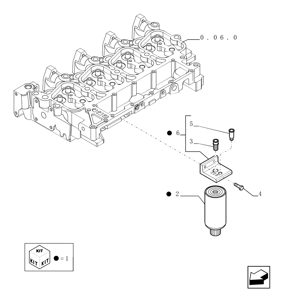 Схема запчастей Case TX1055 - (0.20.0[01]) - FUEL FILTER (10) - ENGINE