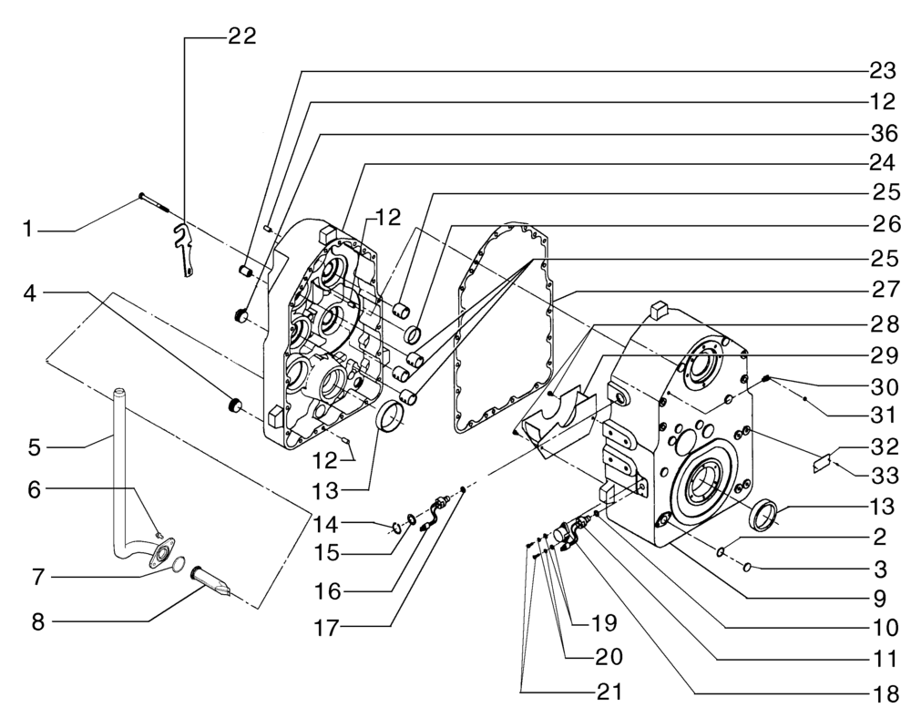 Схема запчастей Case 885B AWD - (06-02[11]) - TRANSMISSION, CASES (06) - POWER TRAIN