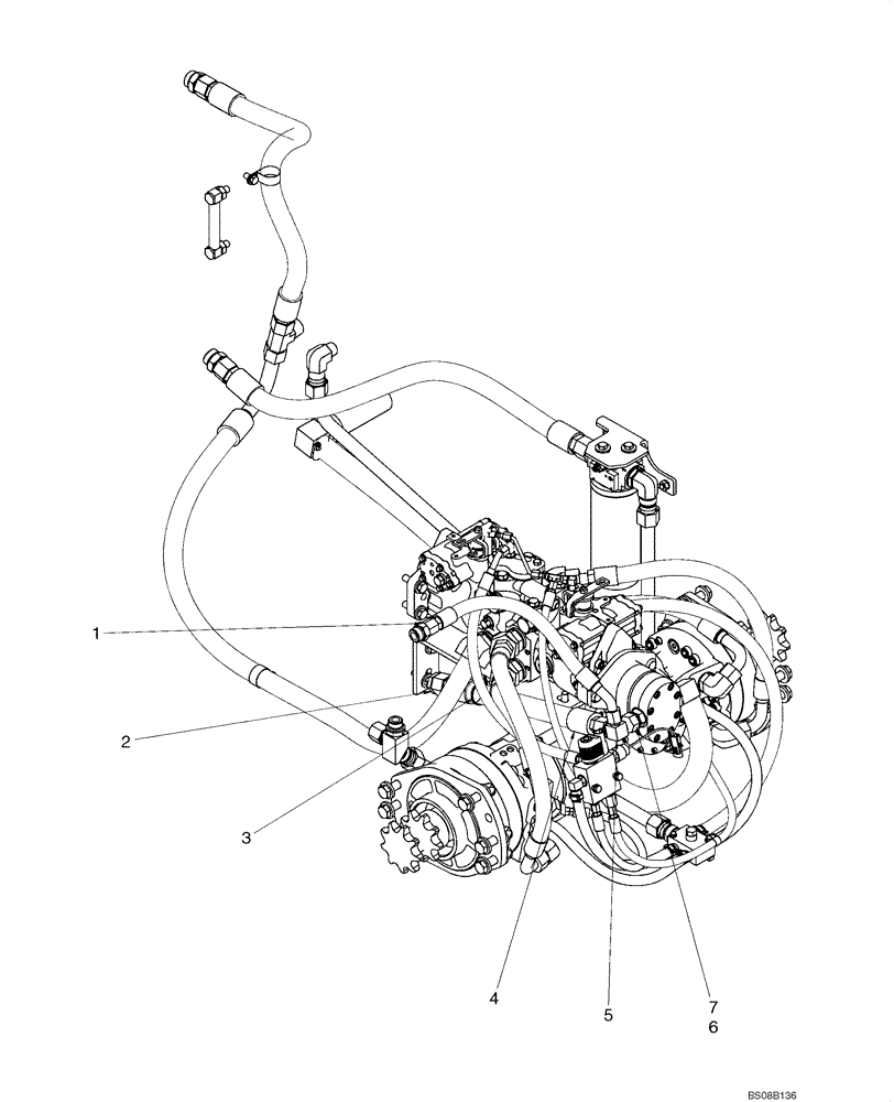 Схема запчастей Case 445 - (06-24) - HYDROSTATICS - RESONATOR (EUROPE) (06) - POWER TRAIN