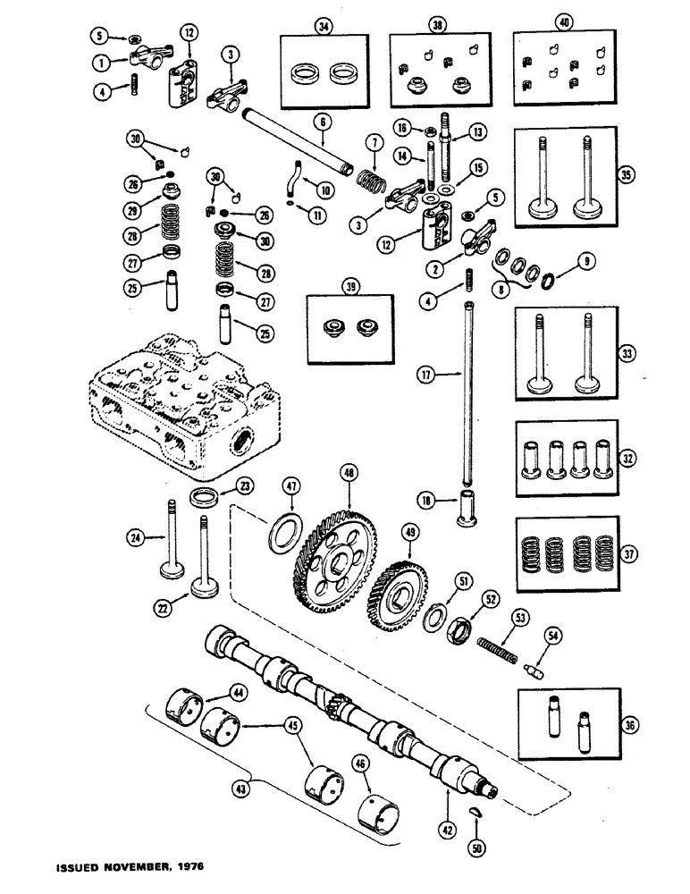 Схема запчастей Case 475 - (014) - VALVE MECHANISM, (301B) DIESEL ENGINE (10) - ENGINE