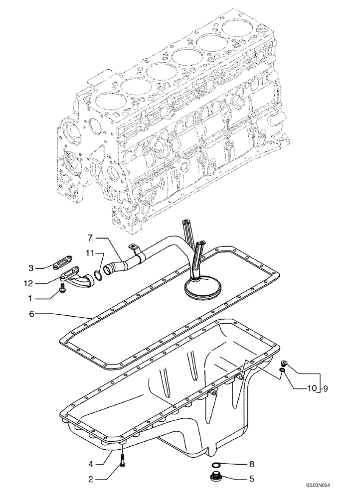 Схема запчастей Case 821E - (02-13) - OIL PUMP, PAN (02) - ENGINE