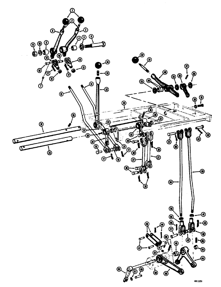 Схема запчастей Case W9E - (158) - TRANSMISSION CONTROLS (06) - POWER TRAIN