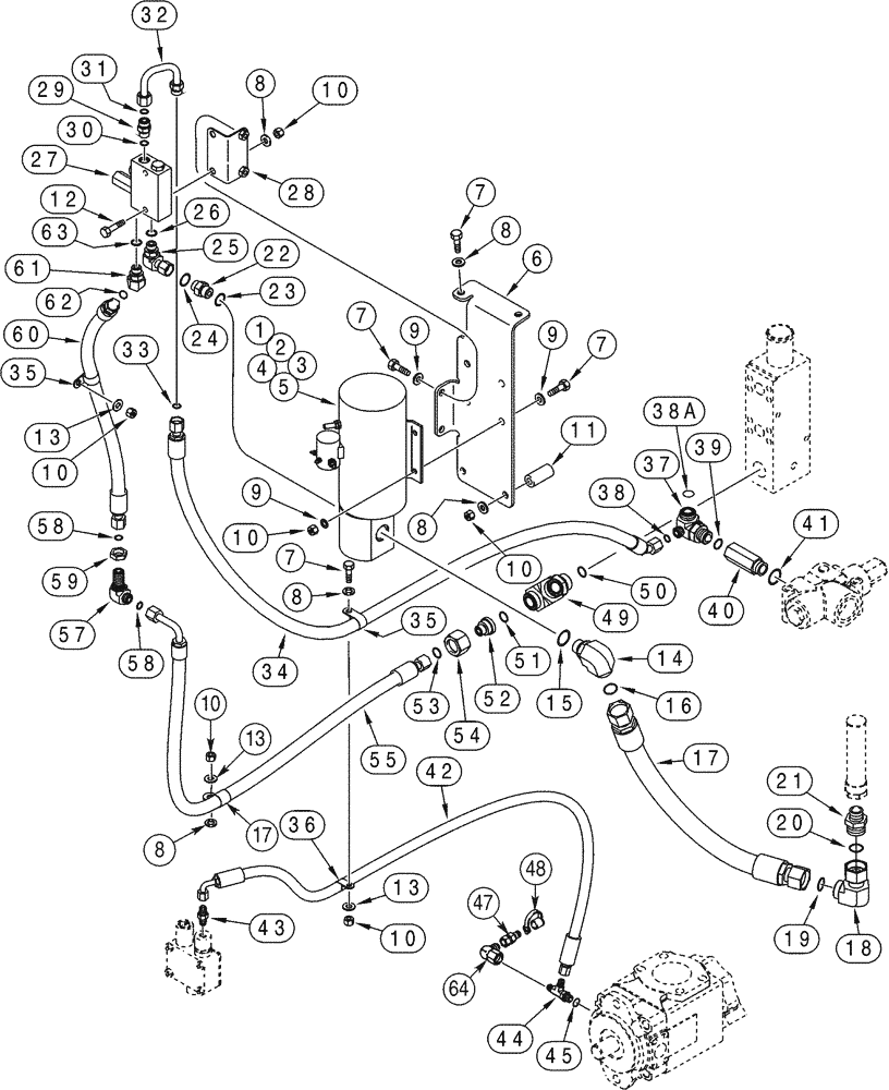 Схема запчастей Case 921C - (05-06) - HYDRAULICS STEERING, AUXILIARY (05) - STEERING