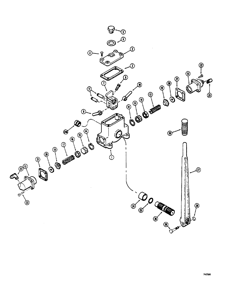 Схема запчастей Case 825 - (272) - GEARMATIC WINCH, MASTER CONTROL (05) - UPPERSTRUCTURE CHASSIS