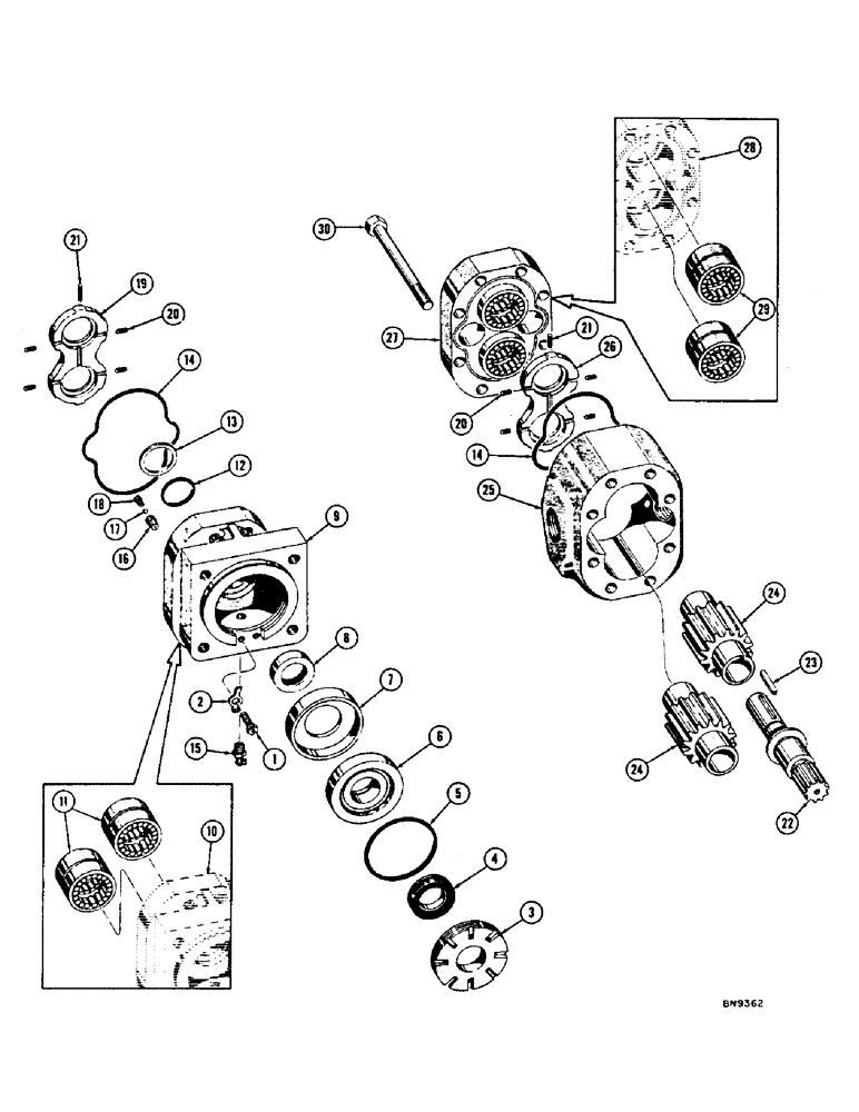 Схема запчастей Case 1000 - (280) - R14447 PUMP HYDRAULIC (07) - HYDRAULIC SYSTEM