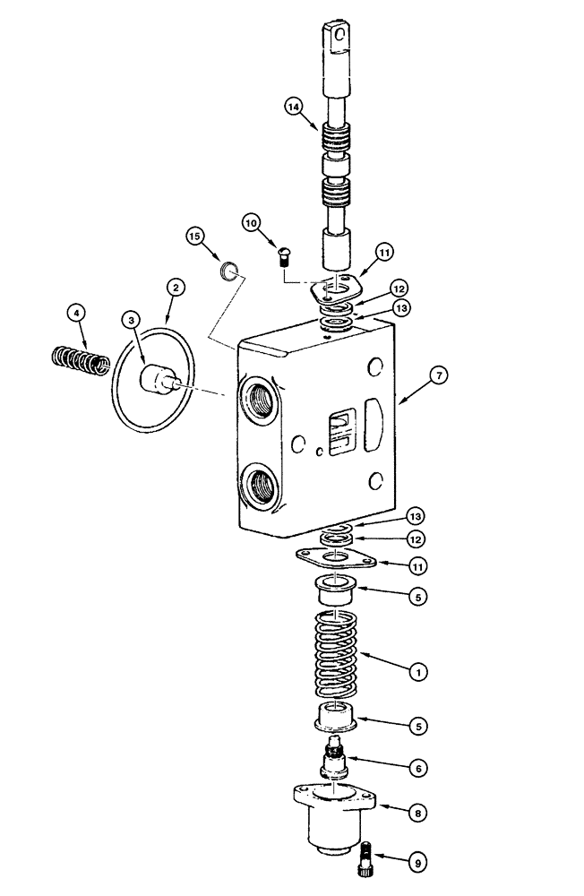 Схема запчастей Case 845 - (08.50[00]) - DISTRIBUTOR - LINK (08) - HYDRAULICS