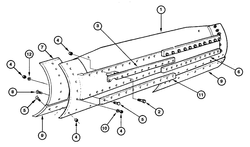 Схема запчастей Case 845 - (09.08[00]) - BLADE - ASSEMBLY (09) - CHASSIS