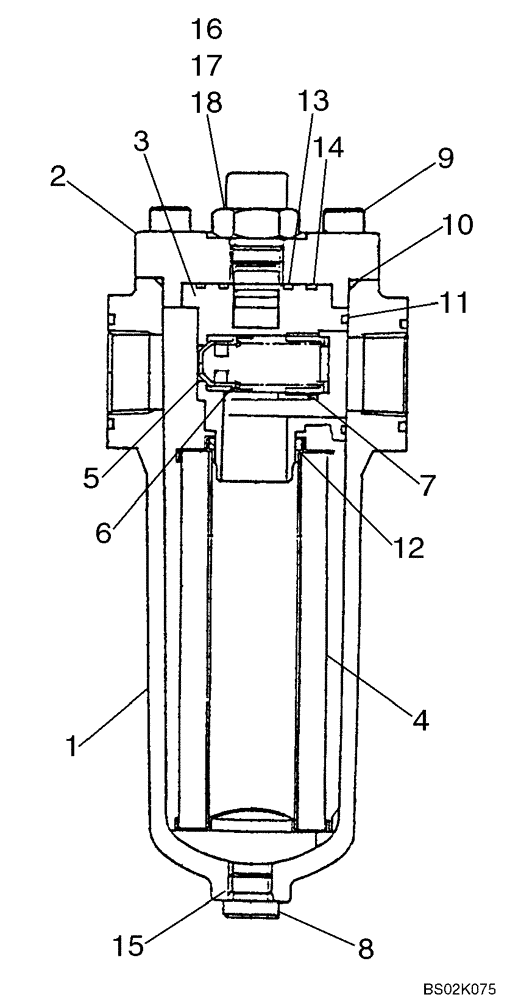 Схема запчастей Case CX290 - (08-82A) - FILTER ASSY - AUXILIARY HYDRAULICS (08) - HYDRAULICS