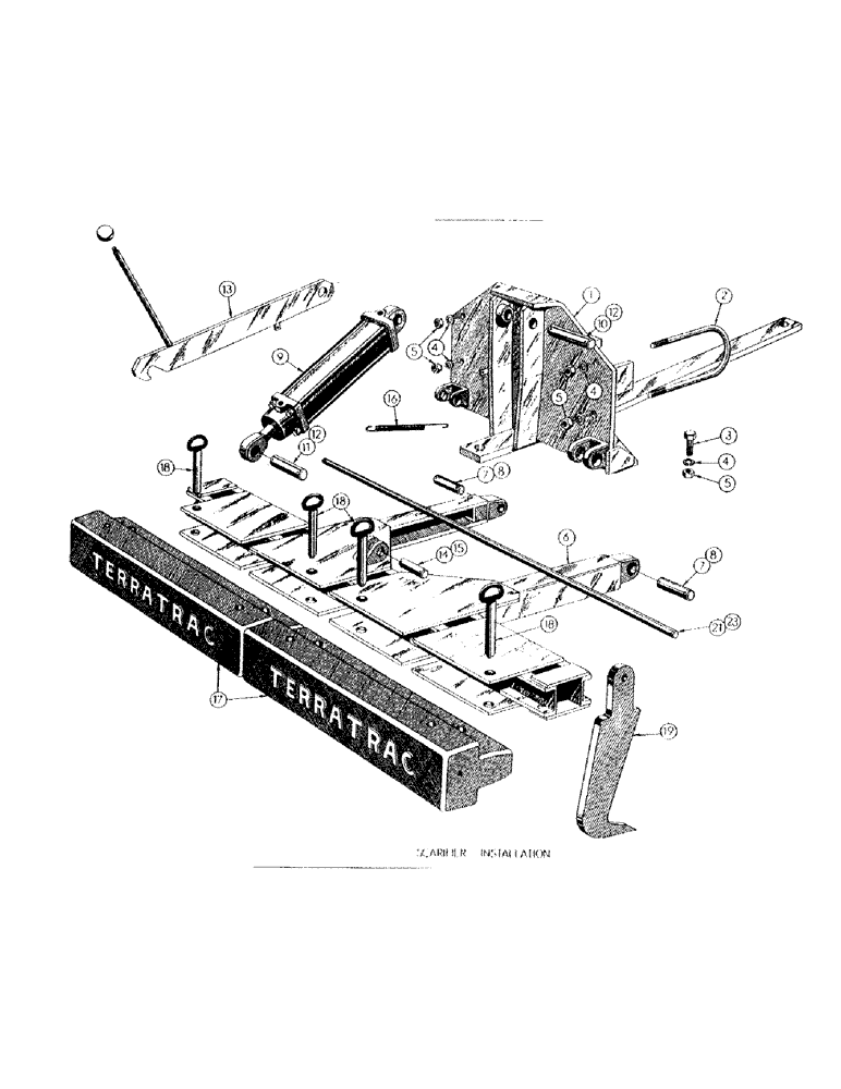 Схема запчастей Case 300 - (106) - SCARIFIER INSTALLATION (04) - UNDERCARRIAGE