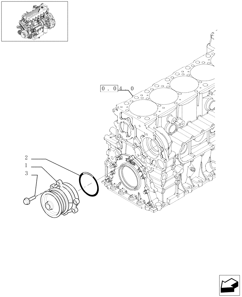 Схема запчастей Case F2CE9684C E002 - (0.32.0[01]) - WATER PUMP & RELATED PARTS (99468768) 