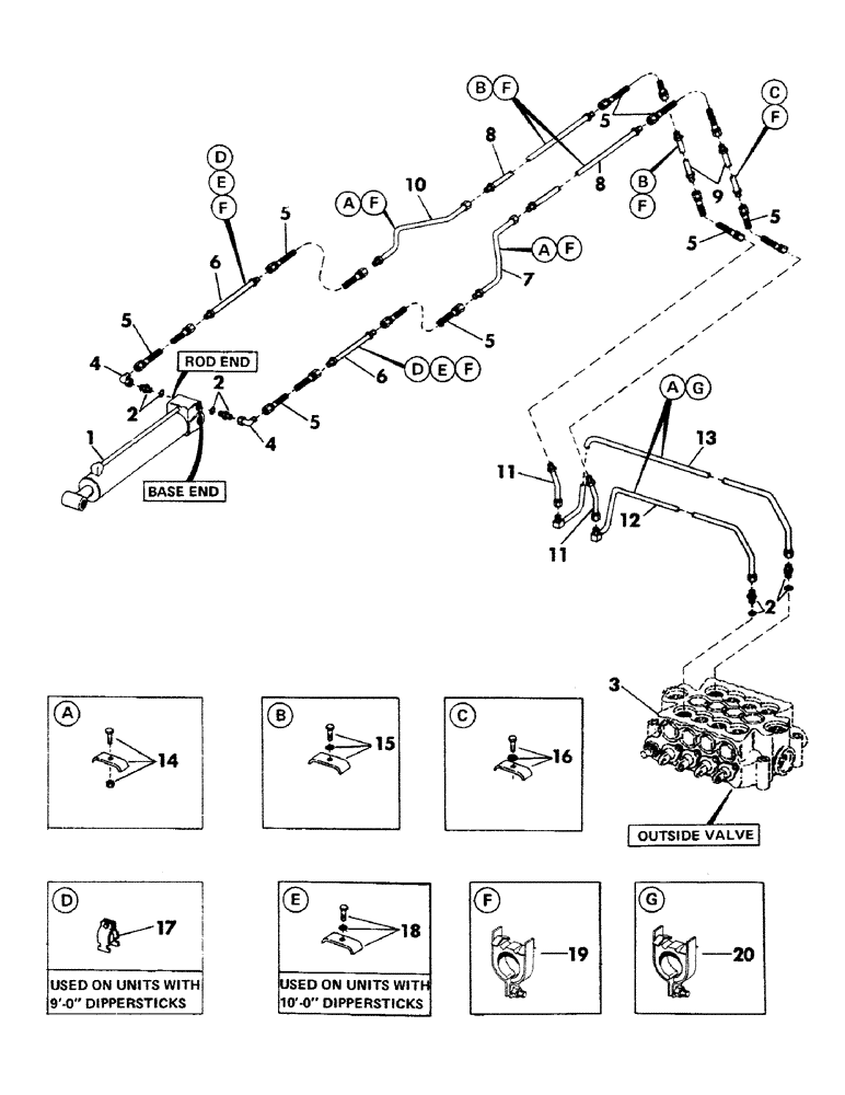 Схема запчастей Case 35EC - (107) - TOOL CYLINDER HYDRAULICS FOR "E" BOOM (07) - HYDRAULIC SYSTEM