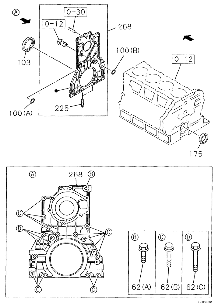 Схема запчастей Case CX240BLR - (02-17) - ENGINE FLYWHEEL HOUSING (02) - ENGINE