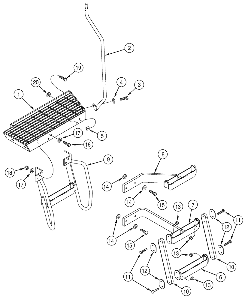 Схема запчастей Case 921C - (09-31) - FENDERS, REAR - STEPS (09) - CHASSIS