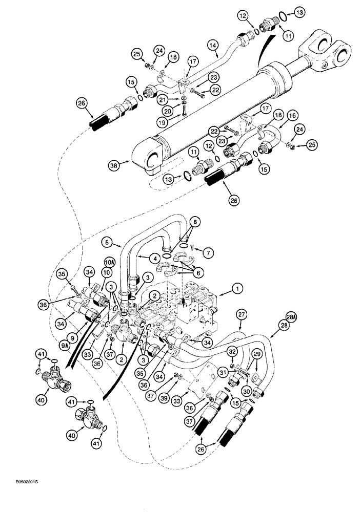 Схема запчастей Case 921 - (8-046) - HYDRAULIC CIRCUIT, LOADER LIFT (08) - HYDRAULICS