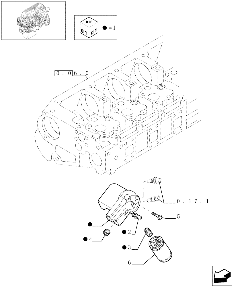 Схема запчастей Case F3BE0684A B002 - (0.20.0[01]) - FUEL FILTER & RELATED PARTS (504088012) 