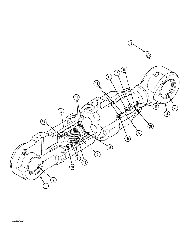 Схема запчастей Case 1088 - (8G-31A) - ARM CYLINDER (08) - HYDRAULICS