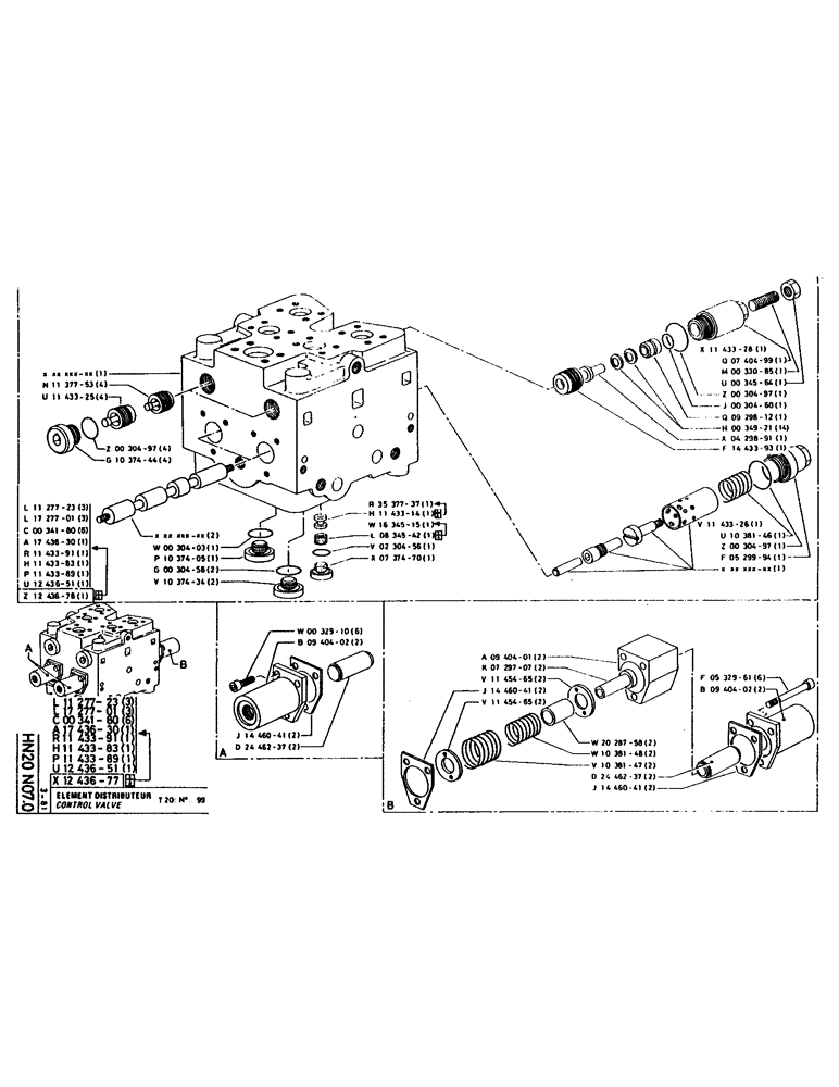 Схема запчастей Case 160CL - (221) - CONTROL VALVE (07) - HYDRAULIC SYSTEM