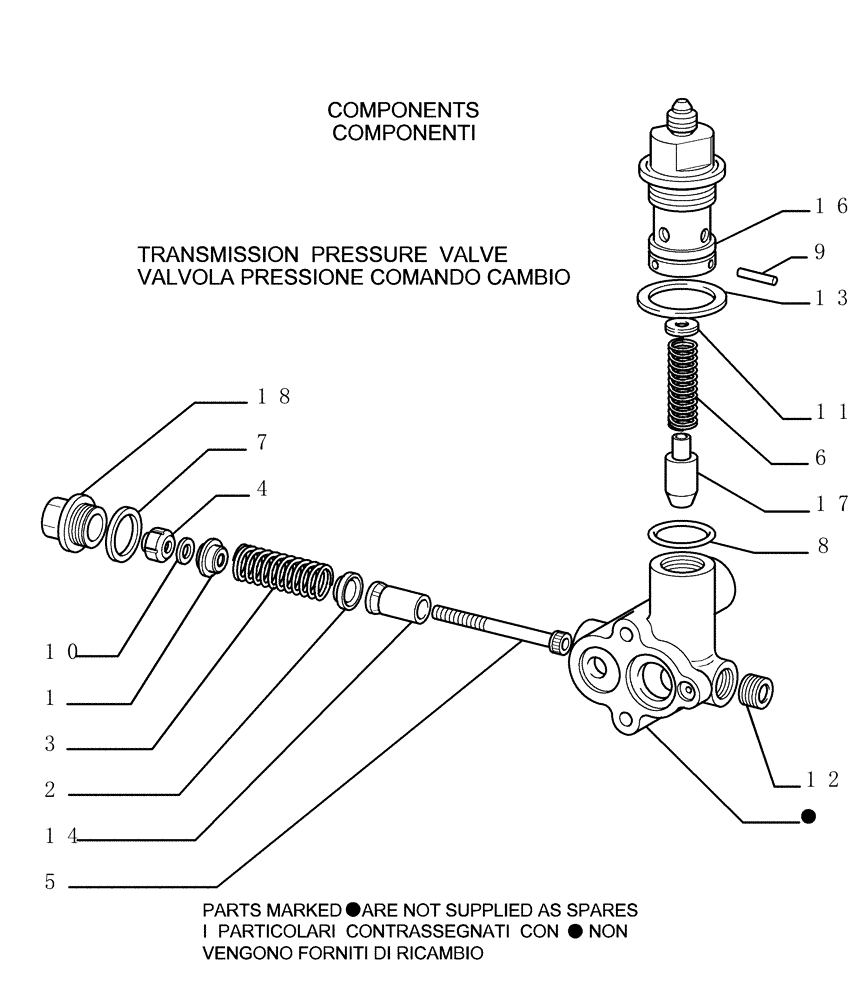 Схема запчастей Case 1850K - (1.200[06]) - UNIT TORQUE CONVERTER - VALVE Hydrostatic Transmission