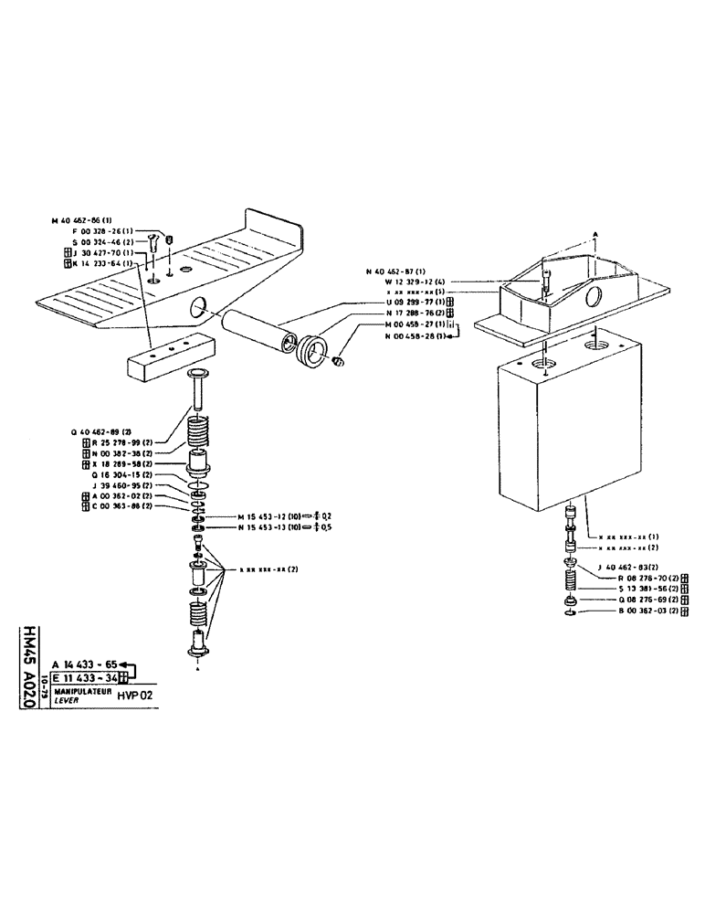 Схема запчастей Case 160CL - (202) - LEVER (07) - HYDRAULIC SYSTEM