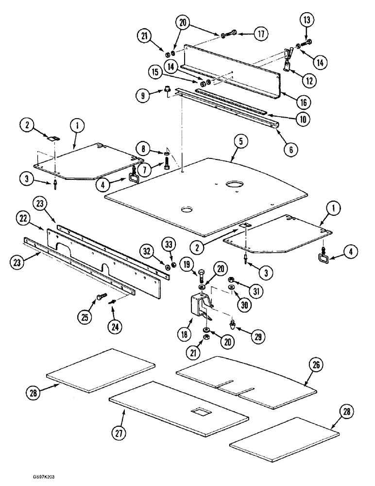 Схема запчастей Case 888 - (9B-04) - ENGINE LOWER COVERS, P.I.N. 15401 THRU 15628, P.I.N. 15630 AND 15631, P.I.N. 106801 THRU 106809 (09) - CHASSIS